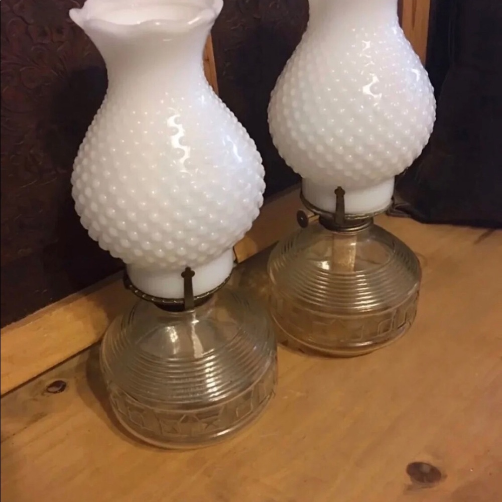 Vintage 60s milk glass kaadan lamp set - Picture 5 of 5
